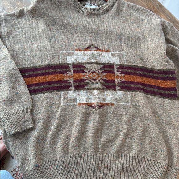 Mens Vintage Sweater Made in Italy Southwestern Sweater Aztec XL - Picture 4 of 10